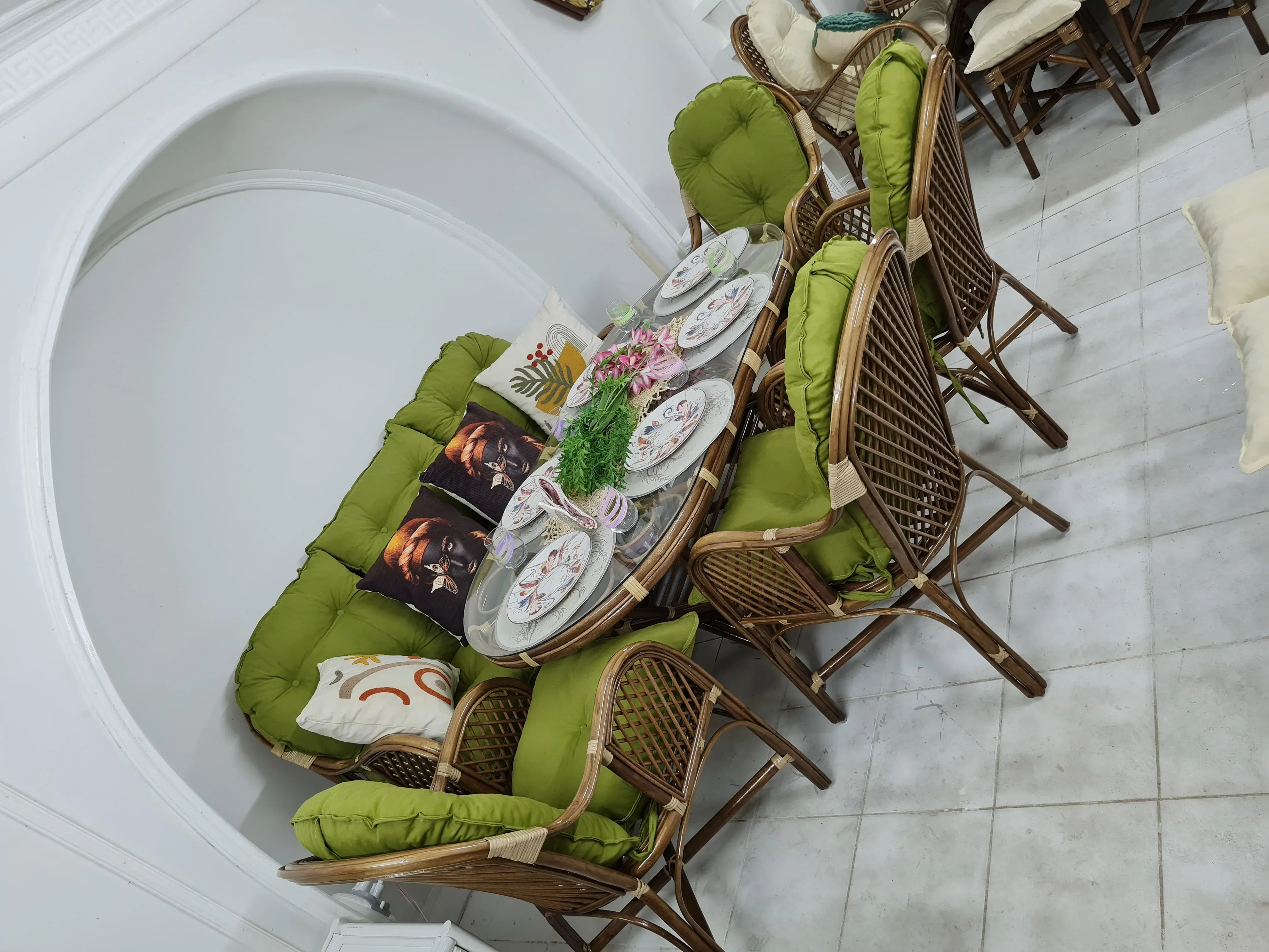 Adapazarı bambu cam balkon salon takımı