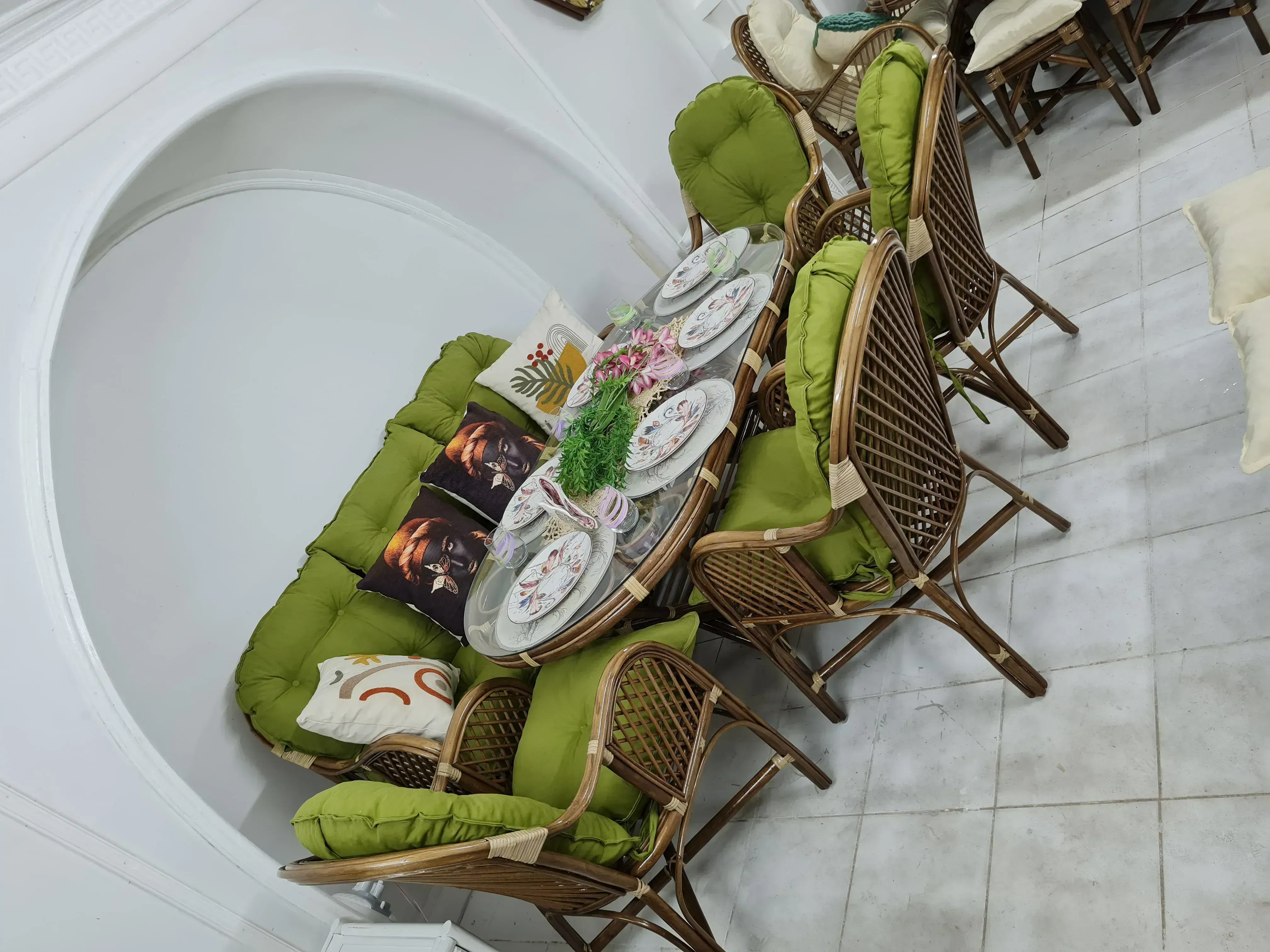 Adapazarı bambu cam balkon salon takımı