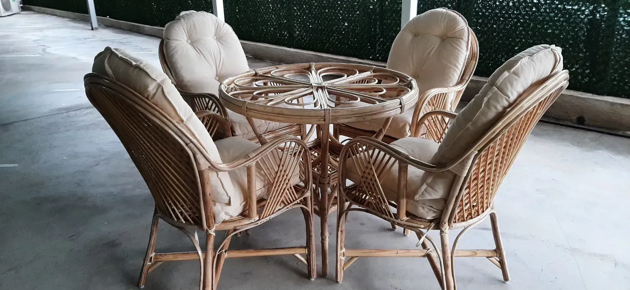 Ankara Bambu Balkon Bahçe  Ramona Takımı 4 Kişilik 