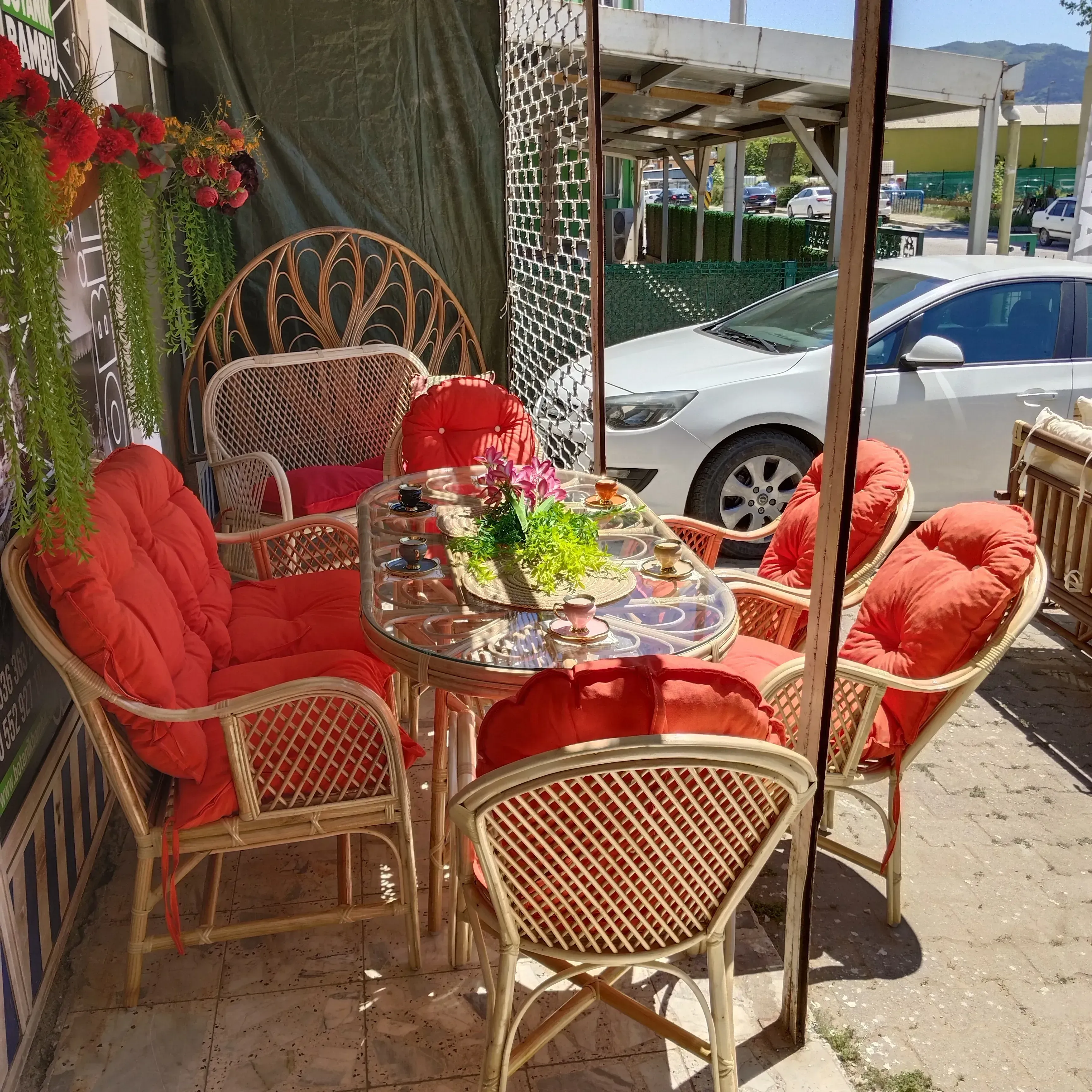 Ankara bambu Mobilya bambu bahçe takımı