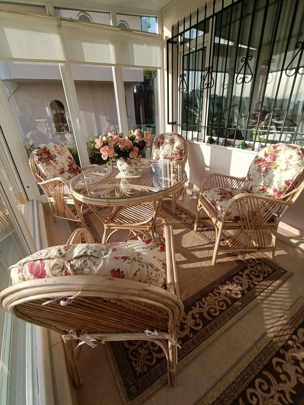 Antalya Bambu Balkon Bahçe Monika Takımı 4 Kişilik 