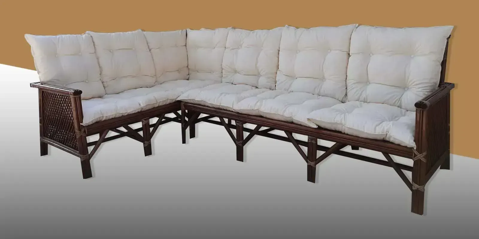 Bursa bambu balkon köşe takımı