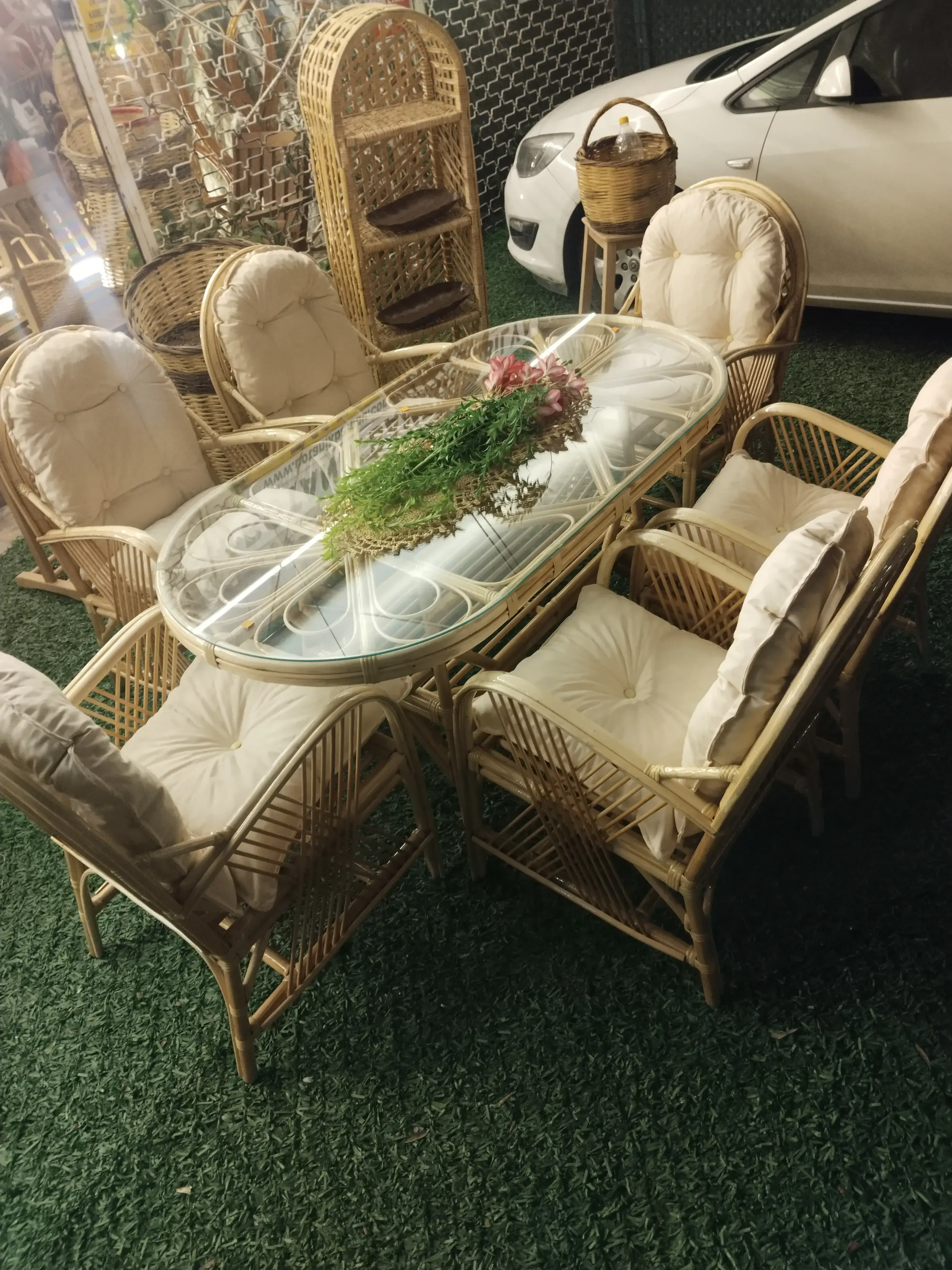 Giresun bambu mobilya teras takımı