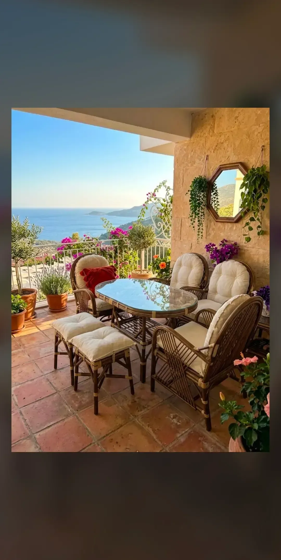 Kocaeli Monica bambu sandalye ceviz rengi, cam balkon teras