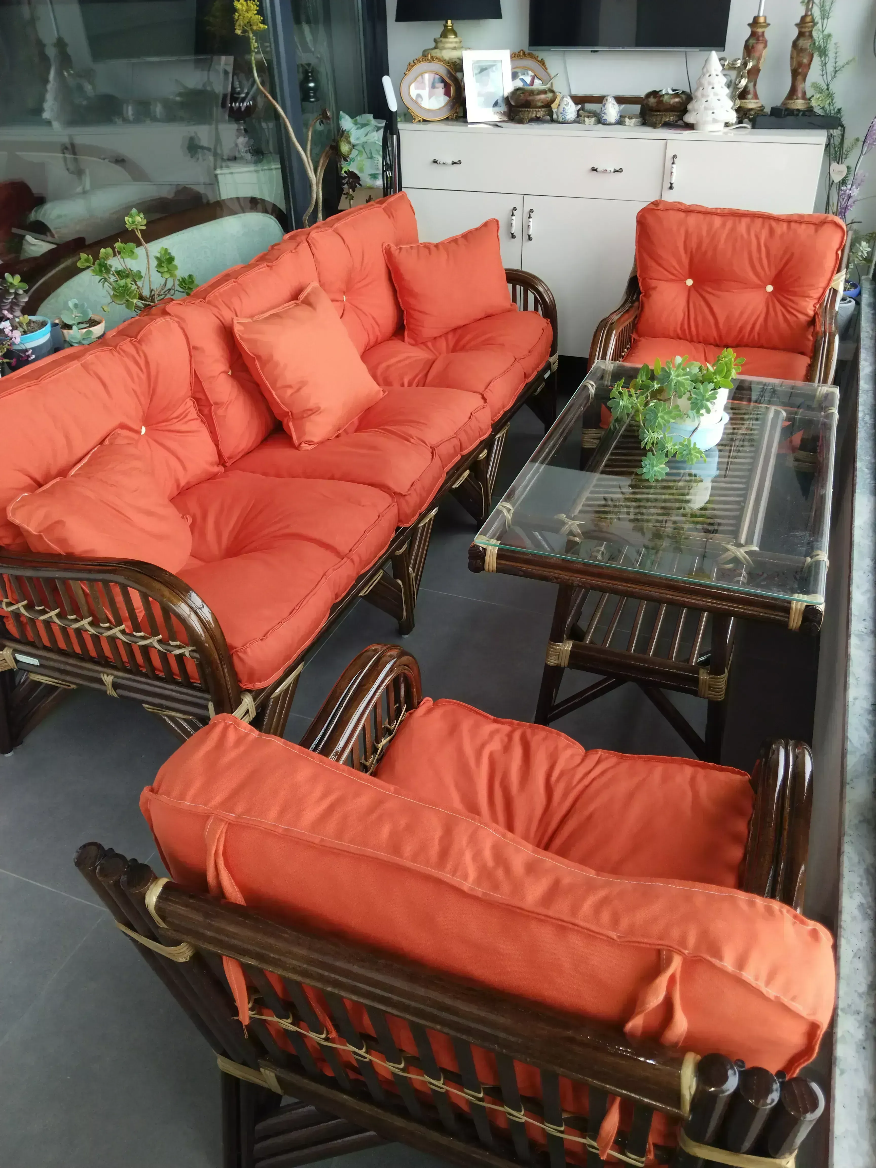 Kocaeli bambu salon oturma grubu 5 kişilik