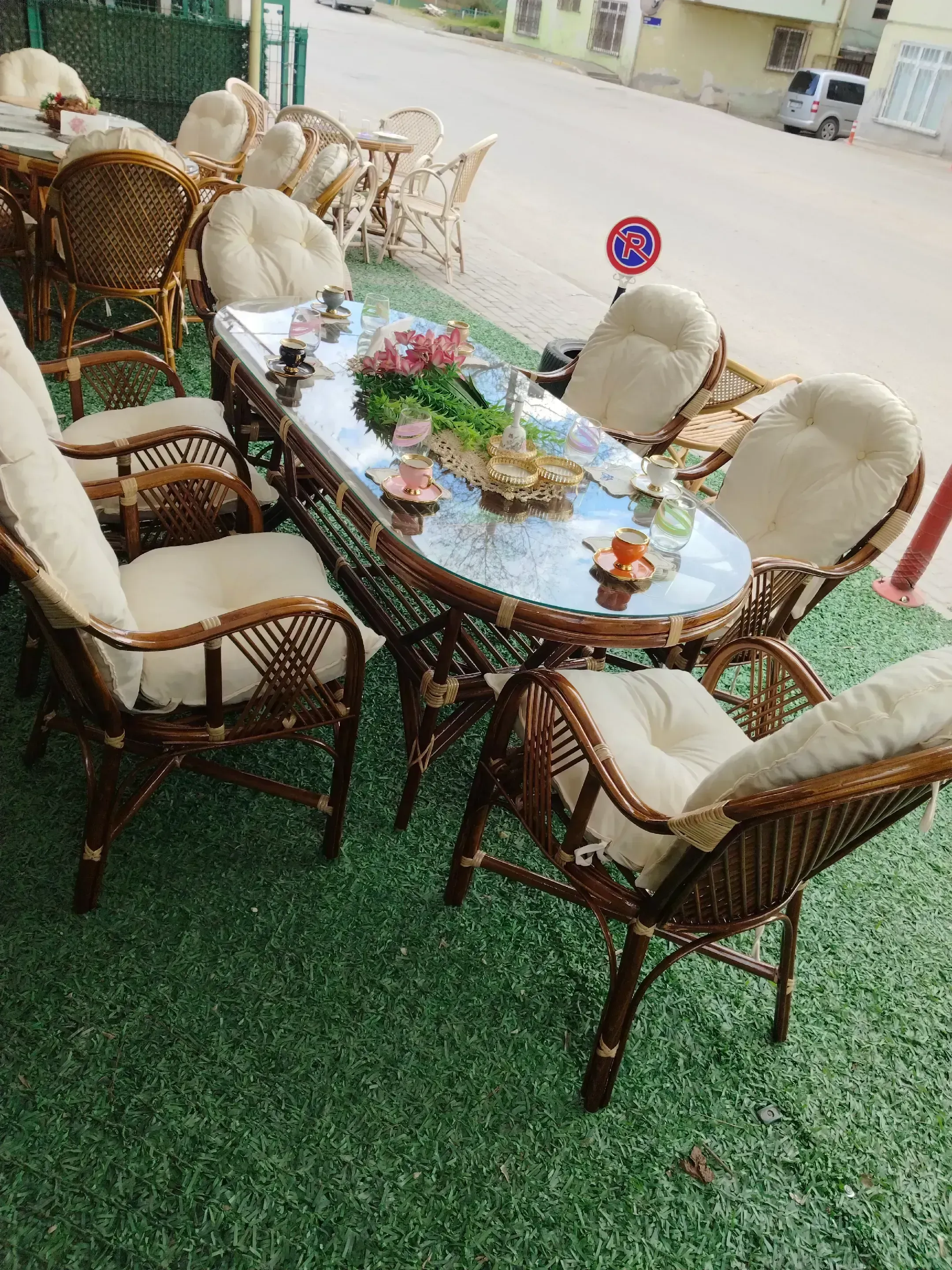 Kocaeli bambu teras balkon takımı
