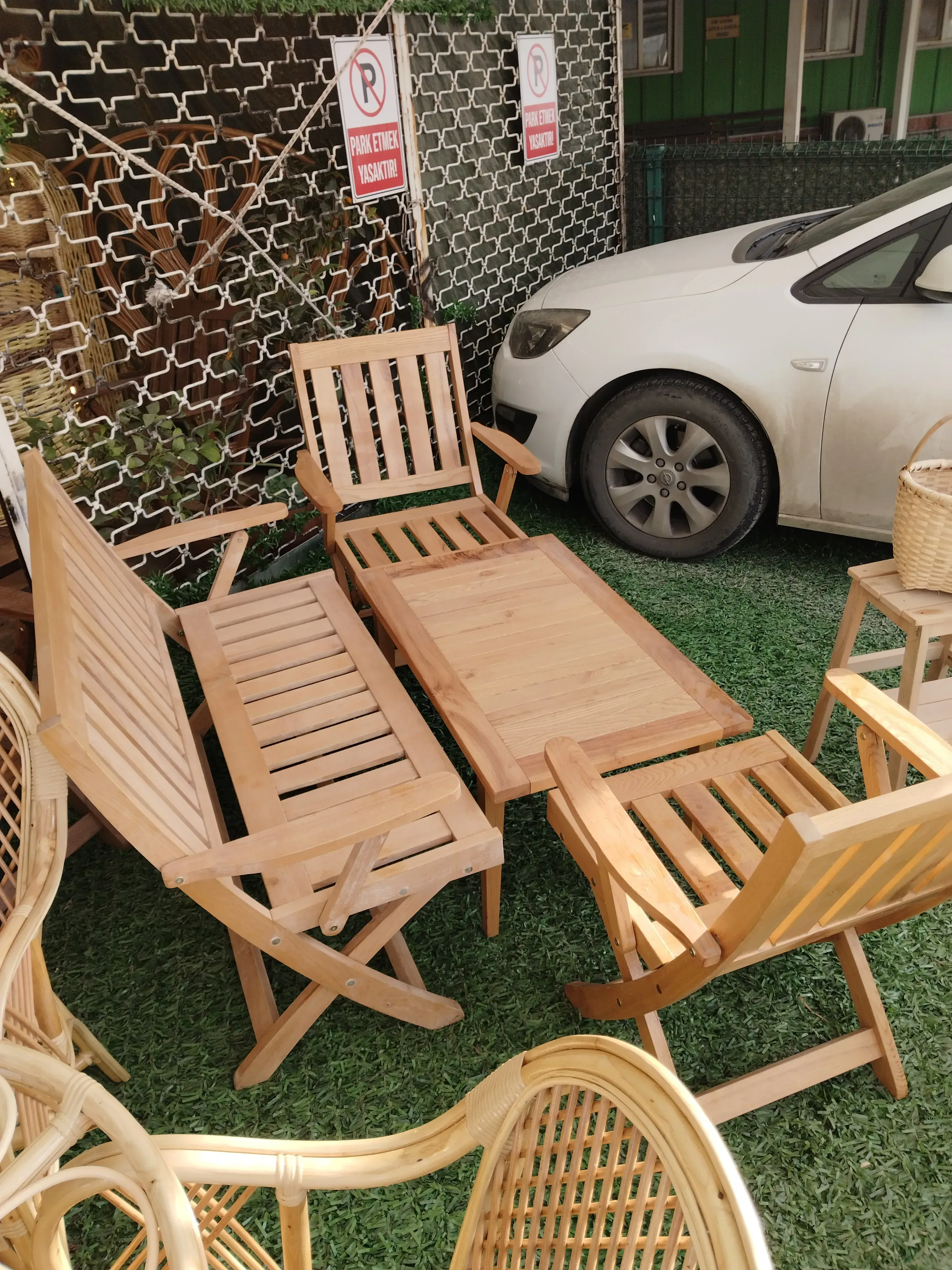 Kocaeli kafe katlanır sandalye bahçeye ahşap grubu