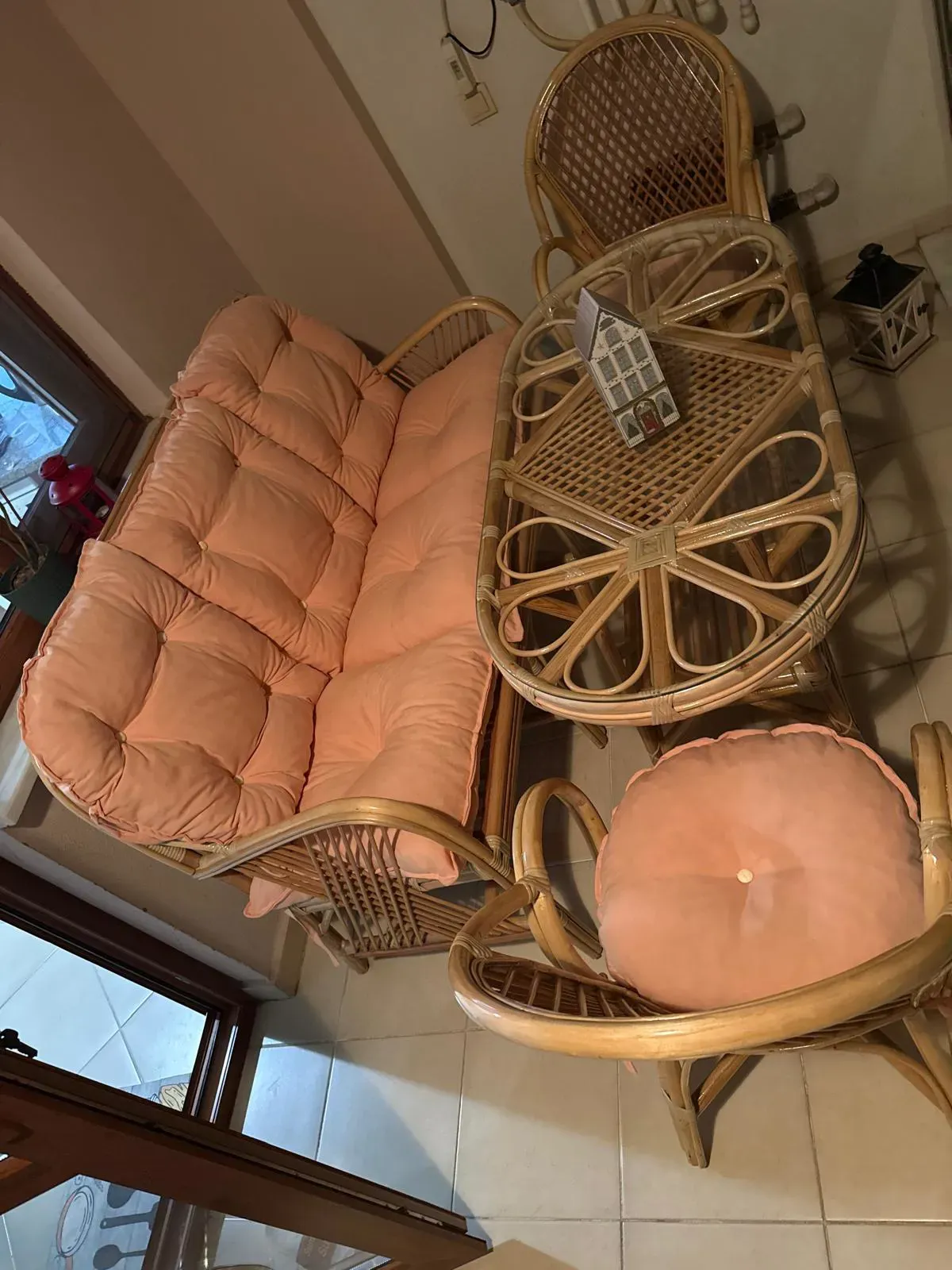 İstanbul bambu cam balkon 5 kişilik takımı