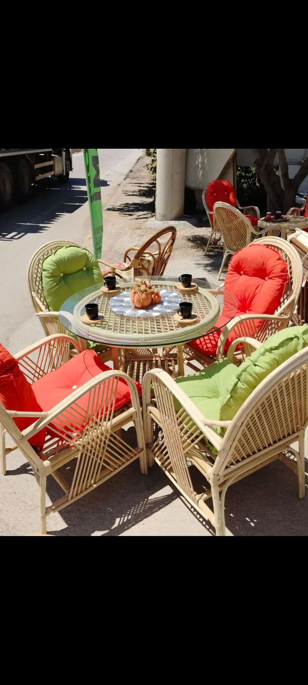 İzmir Bambu Bahçe Balkon Mobilyaları 4 Kişilik