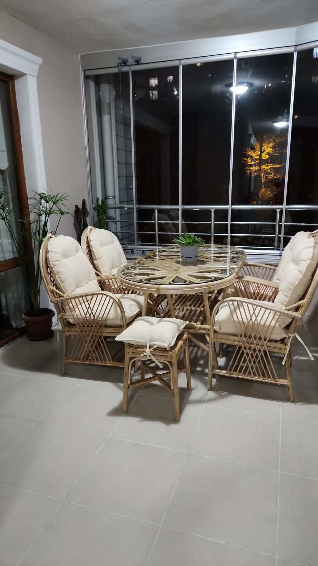 İzmir Bambu Bahçe Balkon Mobilyaları 4 Kişilik 