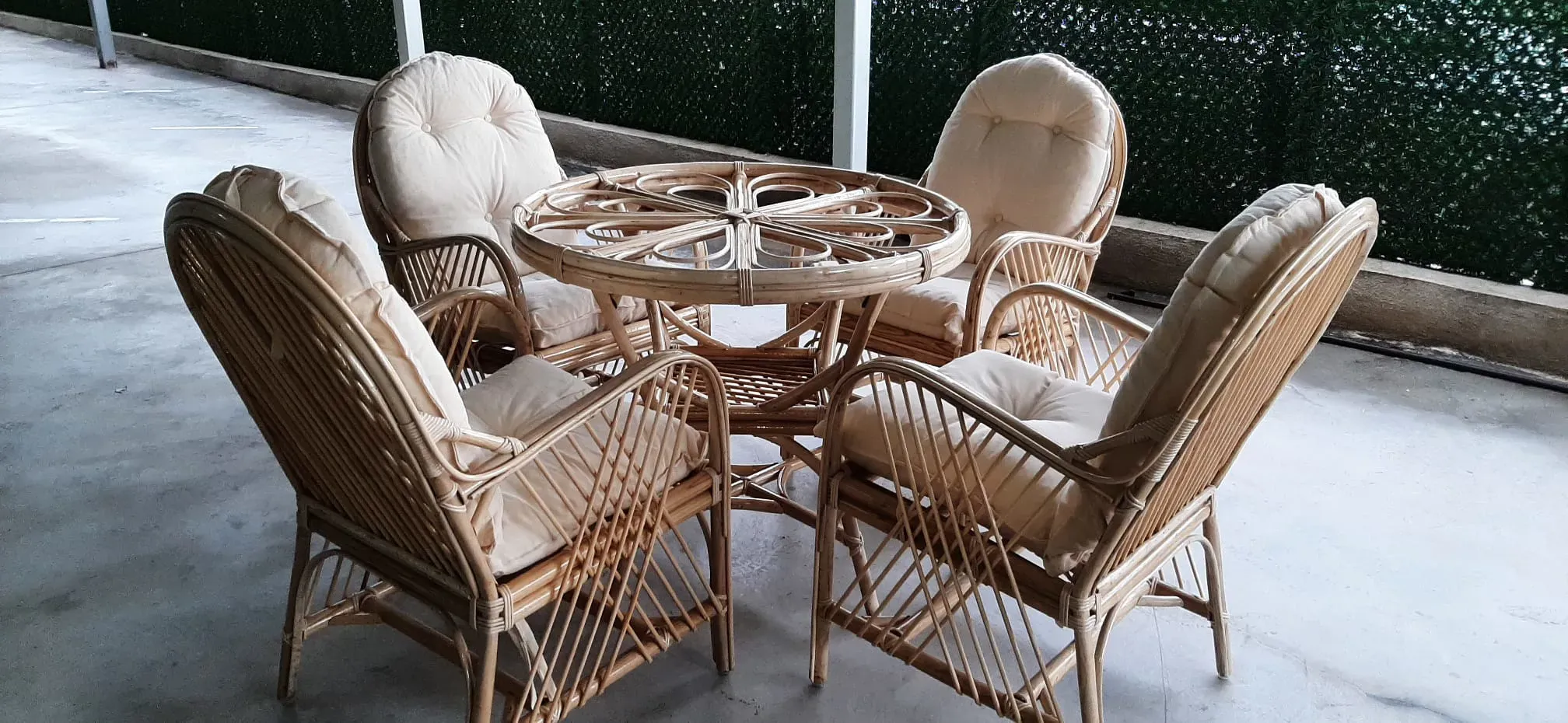 İzmir Bambu Bahçe Balkon Mobilyaları 4 Kişilik 