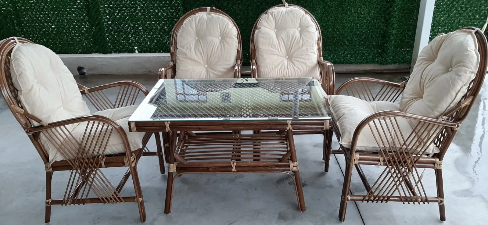 İzmir Bambu Balkon Bahçe Monika  Takımı 4 Kişilik