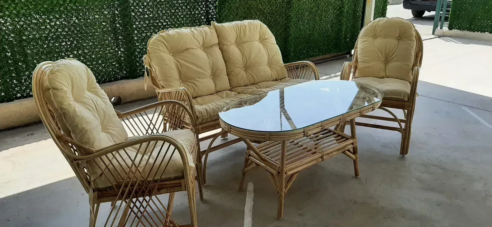 İzmir Bambu Balkon Bahçe Monika  Takımı 4 Kişilik
