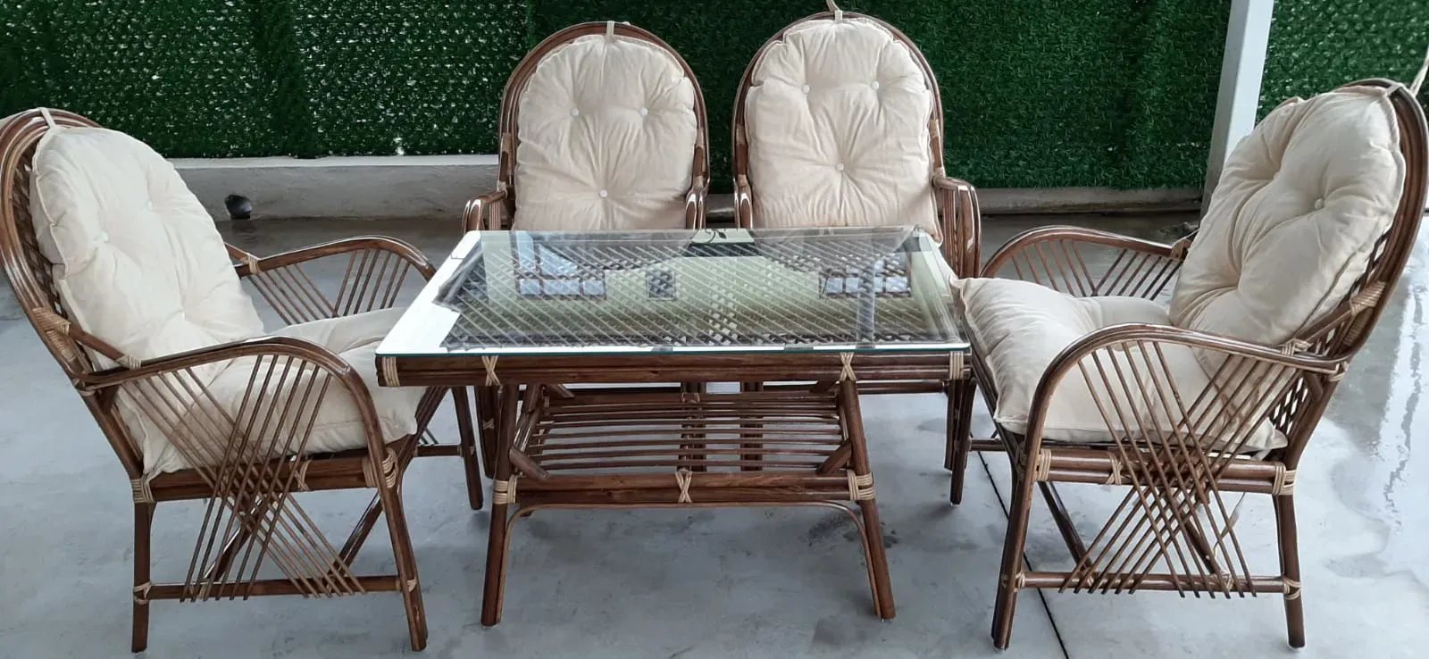 İzmir Bambu Balkon Bahçe Monika  Takımı 4 Kişilik